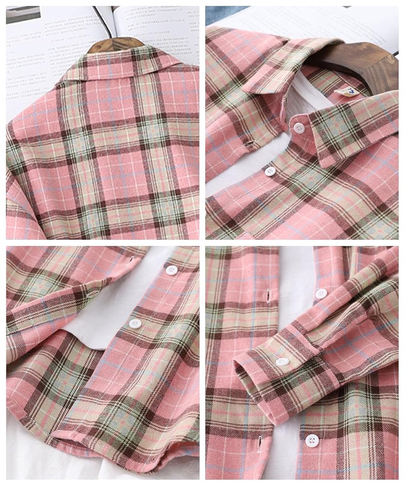 Amazon | [J.STORE] チェック 柄 ソフトタッチ シャツ 春 夏